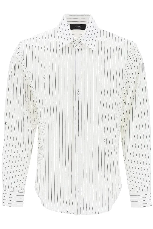 lightweight summer shirt -Amiri Men's Striped Shirt With Stagge Logo