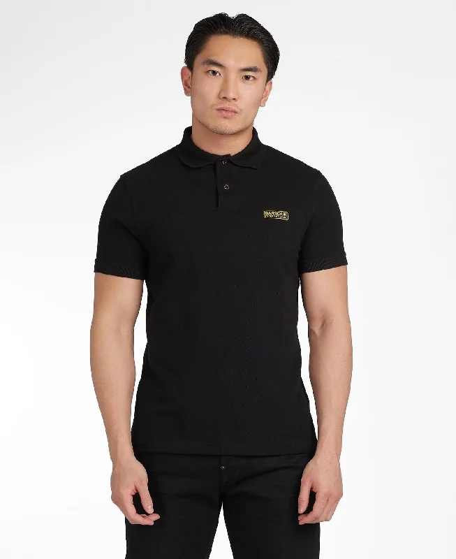 casual short sleeve t-shirt for business meetings -BARBOUR INTERNATIONAL ESSENTIAL POLO BLACK