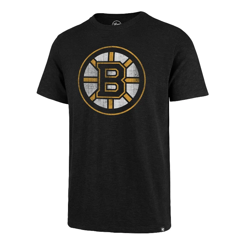 short sleeve t-shirt with modern graphics -BOSTON BRUINS GRIT '47 SCRUM TEE