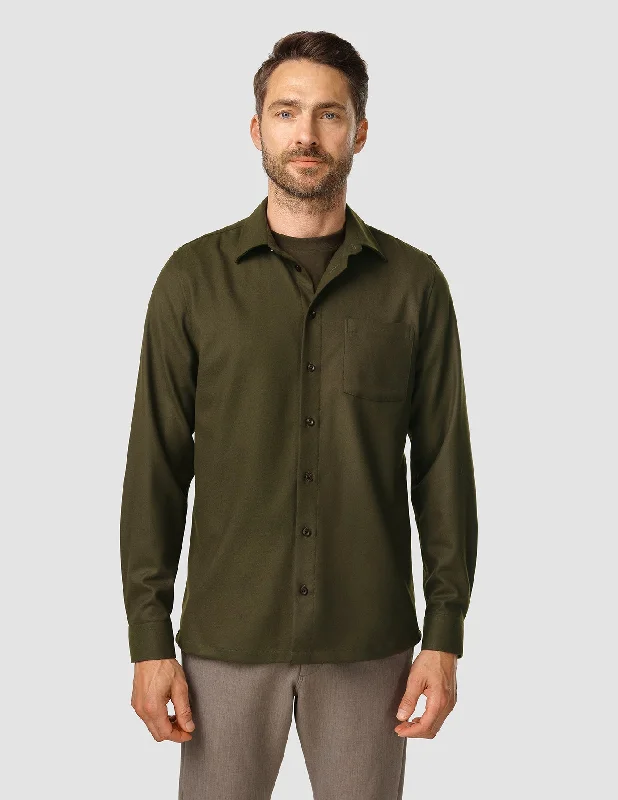 professional dress shirt -Casual Shirt Forest Green