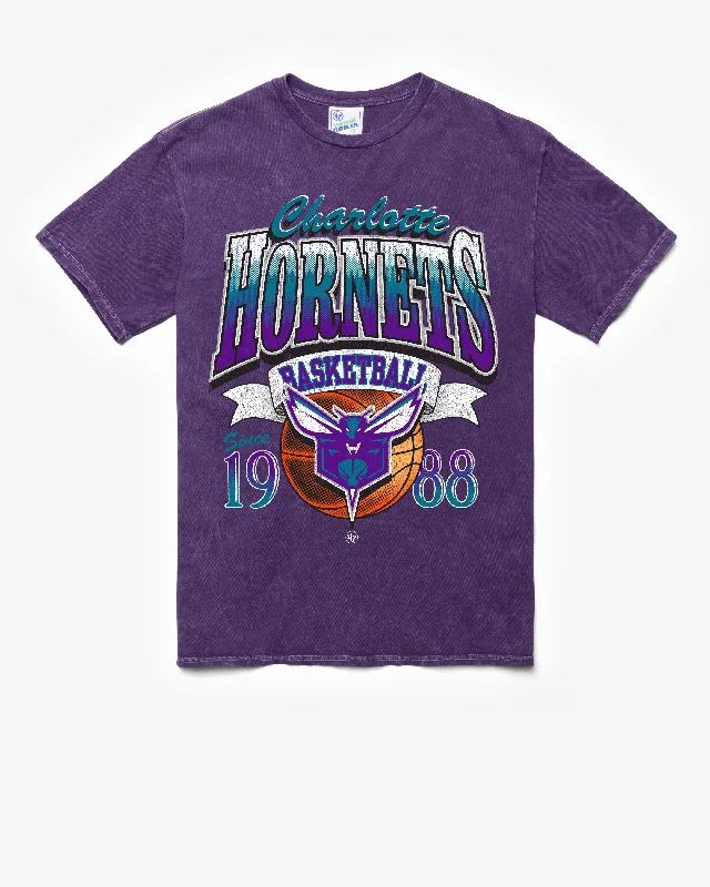 short sleeve tie-dye t-shirt -CHARLOTTE HORNETS LOCKER '47 TUBULAR TEE