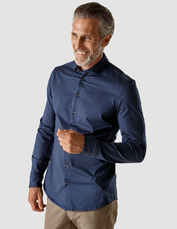 men’s short sleeve shirt -Classic Shirt Navy Slim