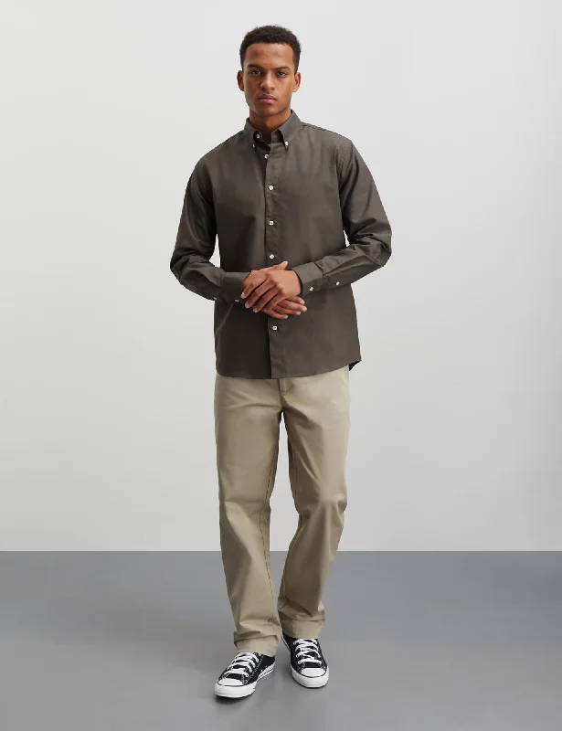 men’s shirt for wedding -Cotton Oxford Sune Shirt BD, Beluga