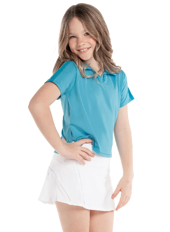 trendy short sleeve shirt for relaxed vibes -Cropped Polo Short Sleeve