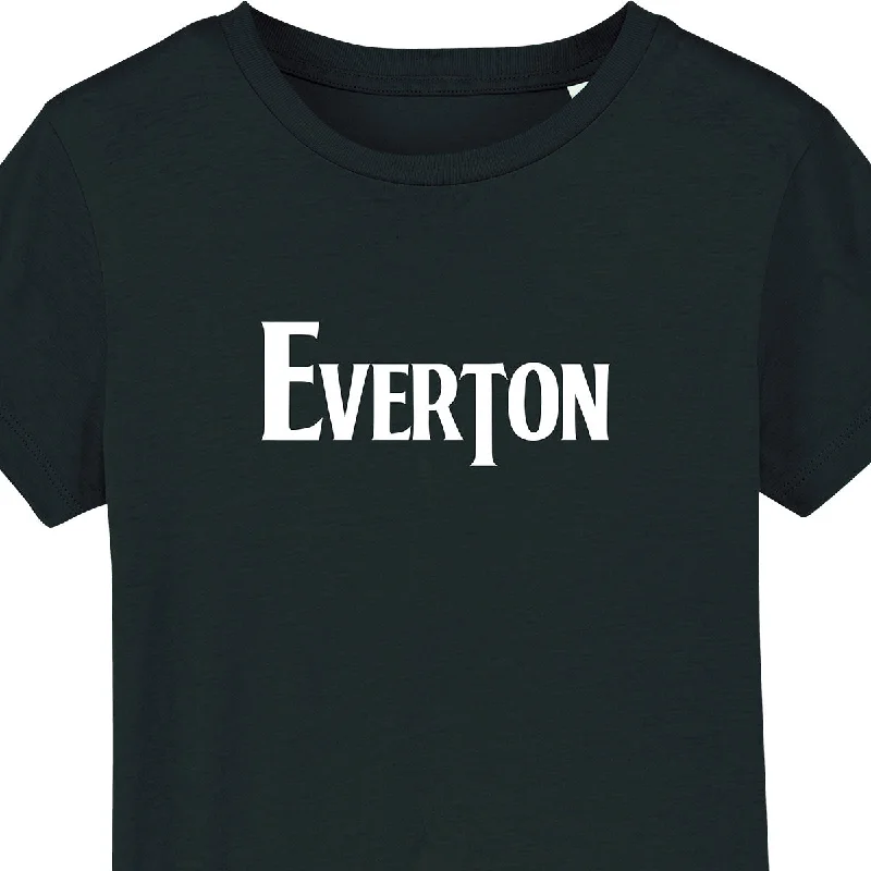 soft cotton short sleeve t-shirt for everyday wear -Everton Stadium Banner Kids Tee