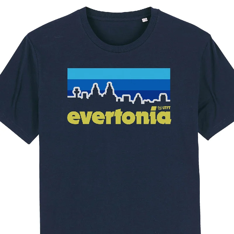 summer short sleeve t-shirt for gym -Evertonia Skyline Tee