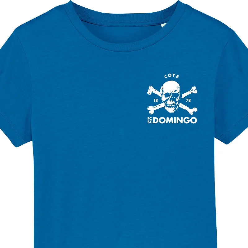 classic short sleeve button-down shirt -FC St Domingo Skull Badge Kids Tee