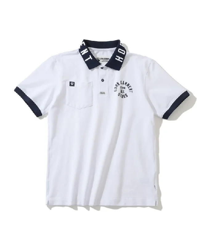 casual short sleeve t-shirt for hanging out -MEN'S ALL STAR POLO WHITE