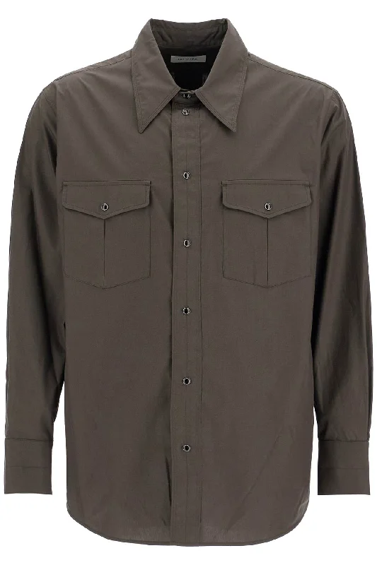 formal blouse for women -Lemaire Men's Western Shirt With Snap Buttons