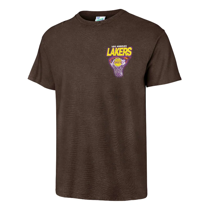 cool graphic short sleeve t-shirt for men -LOS ANGELES LAKERS DAGGER '47 TUBULAR TEE