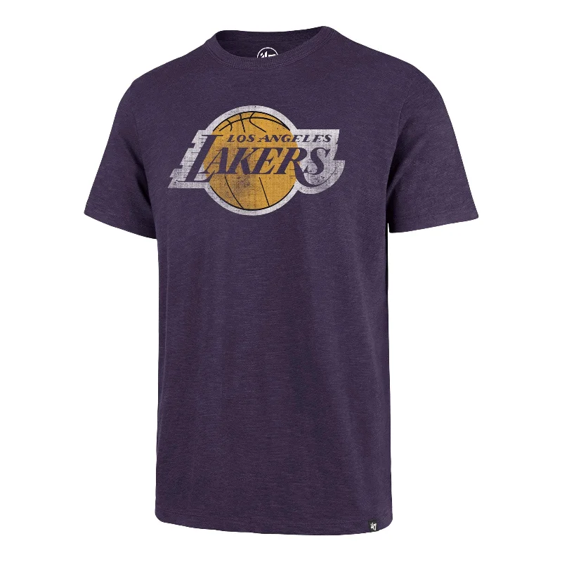 summer short sleeve shirt for daily wear -LOS ANGELES LAKERS GRIT '47 SCRUM TEE