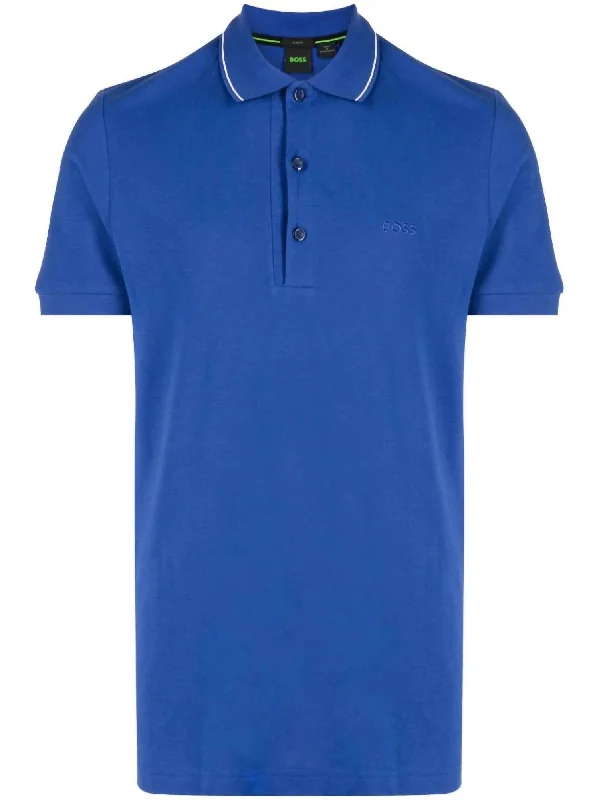 short sleeve shirt with vibrant designs -Men's Paulle 4 Ncsa Short Sleeve Polo In Royal Blue