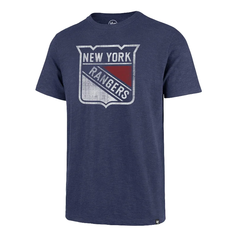 stylish men’s short sleeve polo shirt -NEW YORK RANGERS GRIT '47 SCRUM TEE