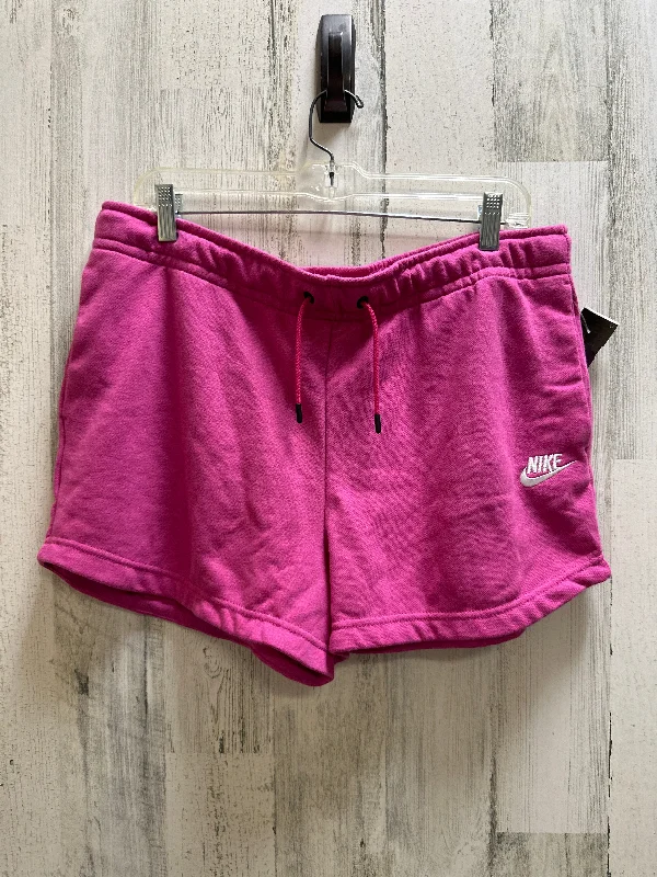 trendy jogger pants for women -Pink Athletic Shorts Nike Apparel, Size L