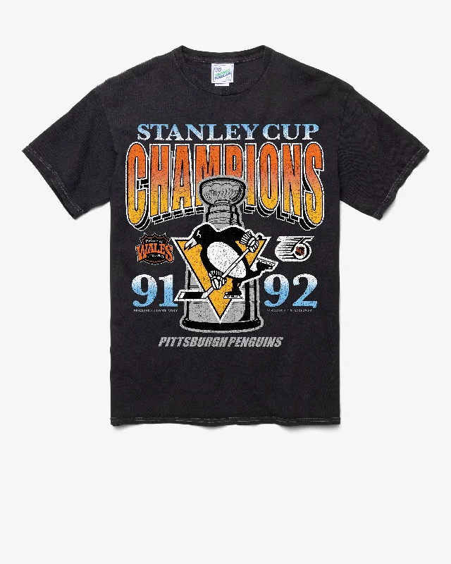 plus size short sleeve t-shirt for women -PITTSBURGH PENGUINS VINTAGE STANLEY LOCKER VINTAGE '47 TUBULAR TEE