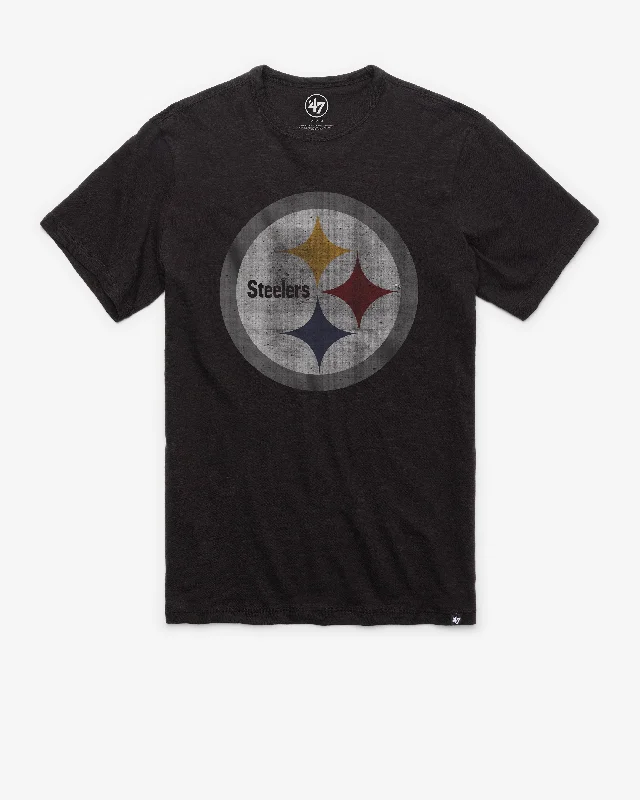 trendy short sleeve blouse for women -PITTSBURGH STEELERS GRIT '47 SCRUM TEE