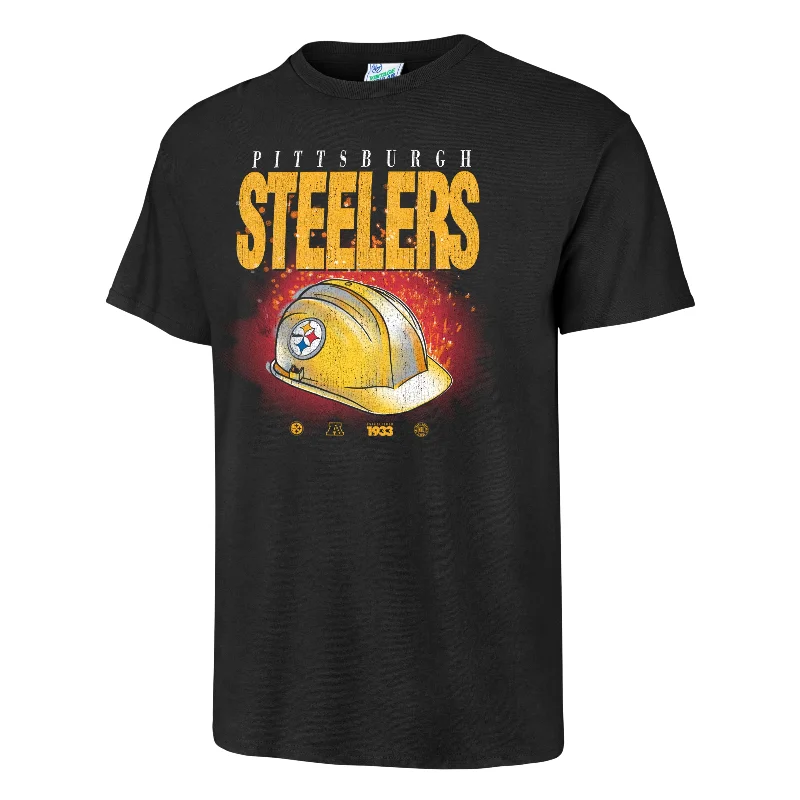 short sleeve t-shirt for cold weather layering -PITTSBURGH STEELERS WITNESS TRADITION VINTAGE '47 TUBULAR TEE