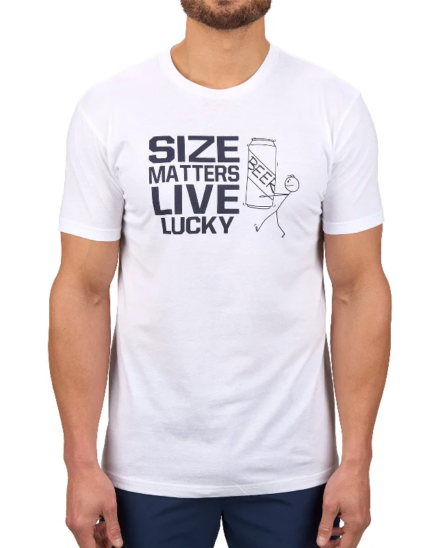 summer-ready short sleeve t-shirt for men -Size Matters