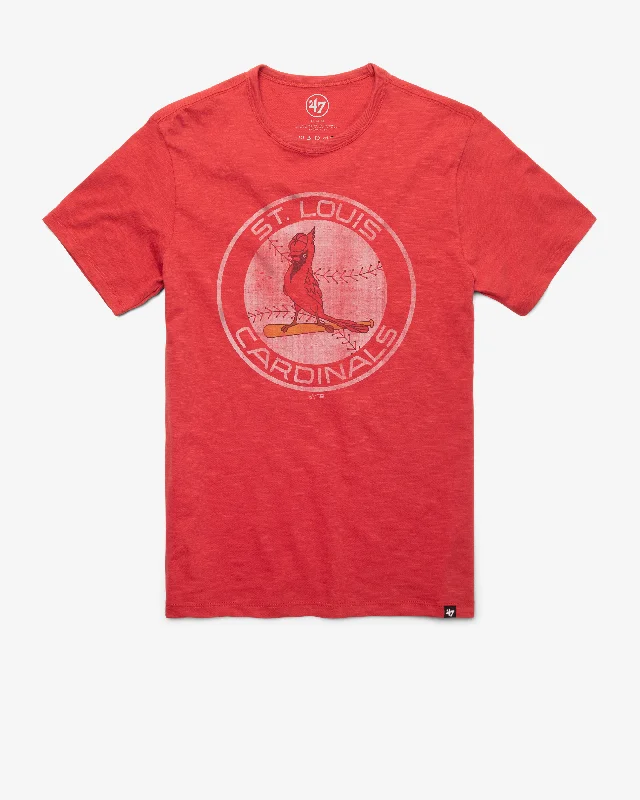 short sleeve shirt with fashionable prints -ST. LOUIS CARDINALS COOPERSTOWN GRIT VINTAGE '47 SCRUM TEE