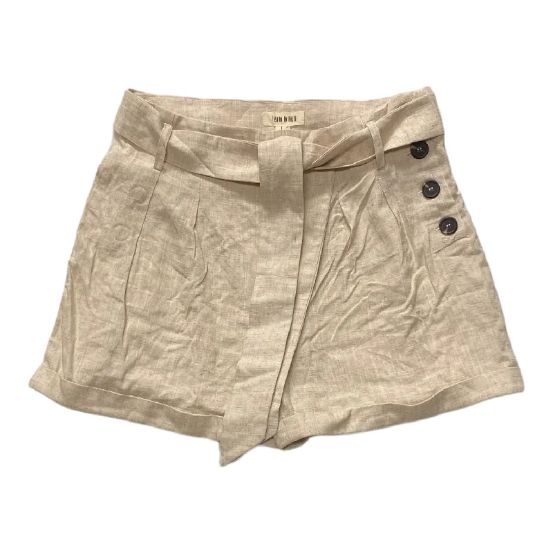 women's work slacks -Tan Shorts fashion on earth , Size L