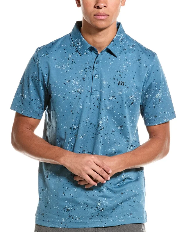 summer short sleeve workout shirt -TravisMathew Splatter Print Polo Shirt