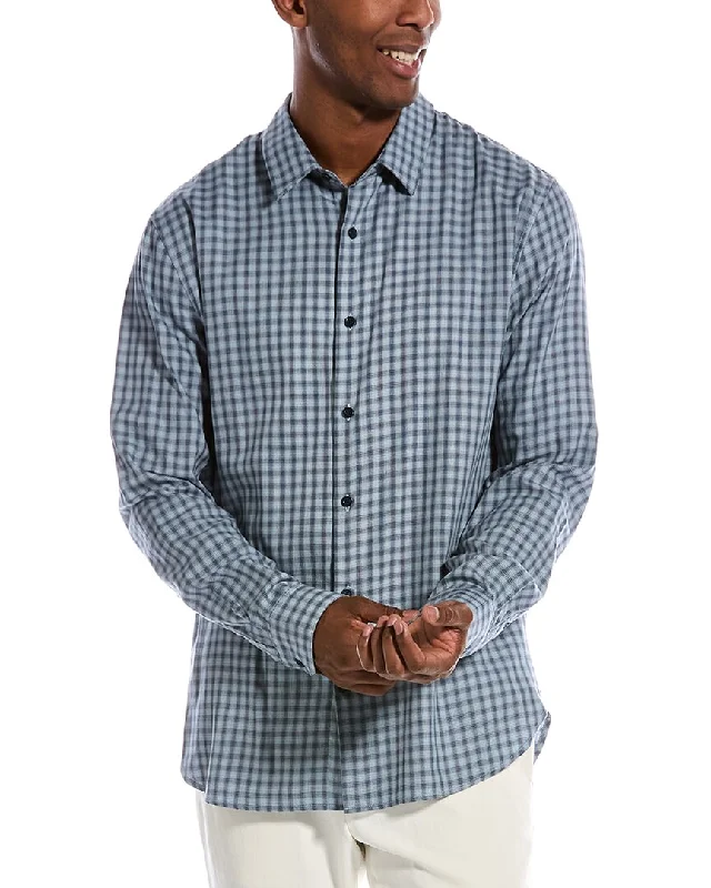 men’s shirt with custom logo -Vince Fairview Shadow Plaid Shirt