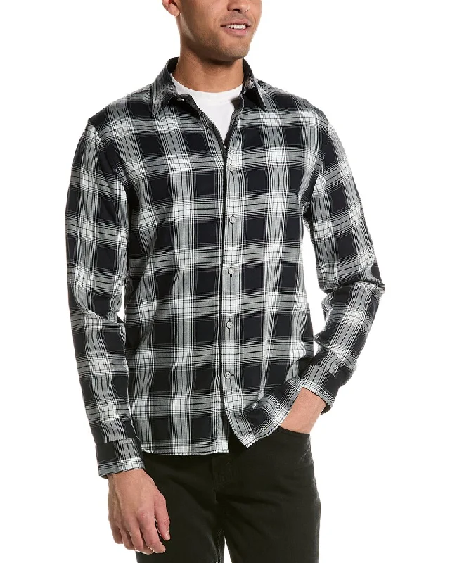 sleeveless shirt for men -Vince Sequoia Plaid Classic Fit Shirt