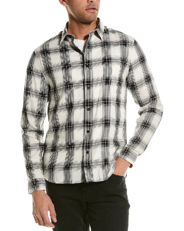 long sleeve work shirt for women -Vince Sequoia Plaid Classic Fit Shirt