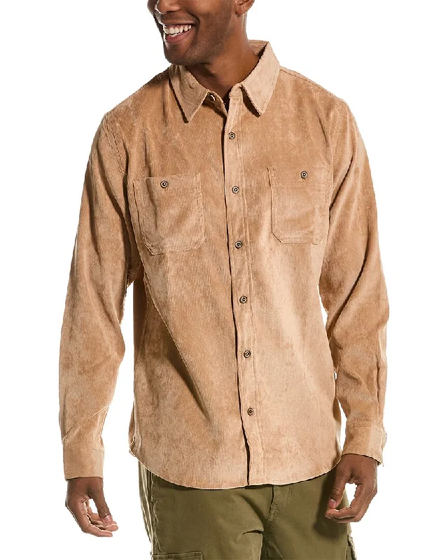 short sleeve shirt for summer -WEATHERPROOF VINTAGE Thin Wale Corduroy Shirt