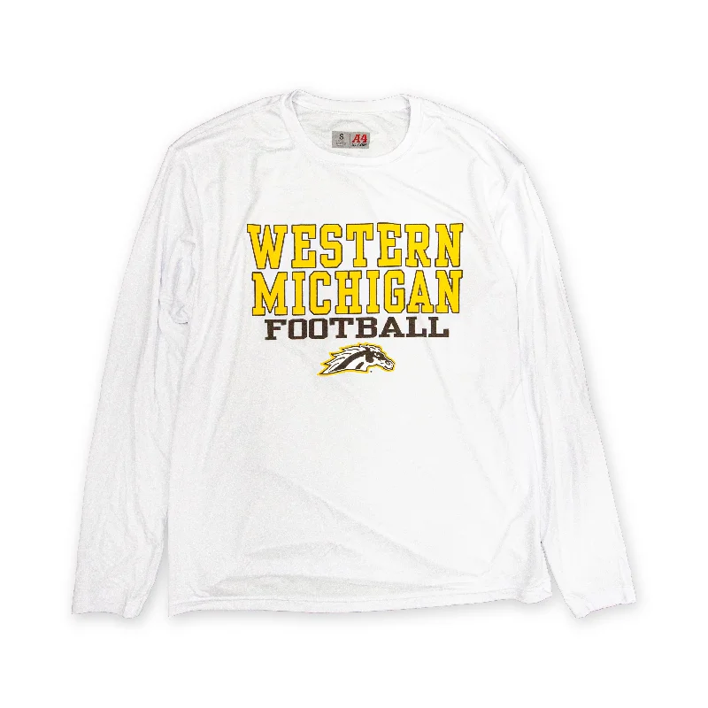 short sleeve shirt with animal designs -Western Michigan Football Dri-fit Long Sleeve