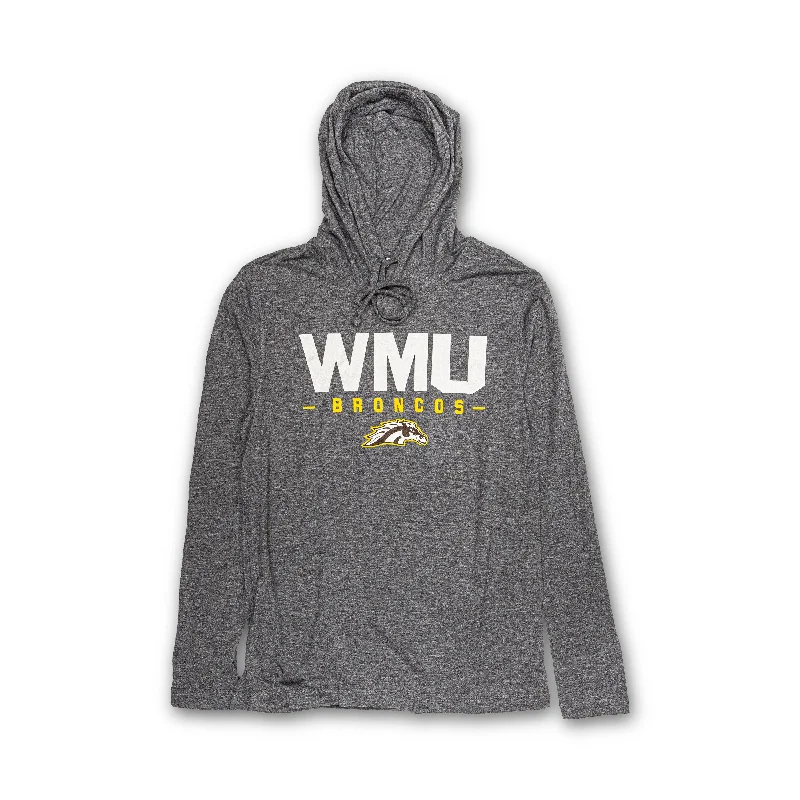 stylish short sleeve t-shirt with slogans -WMU Broncos Hooded Long Sleeve