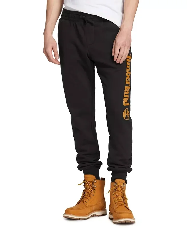 plaid cargo pants for men -Core Sweatpant In Black