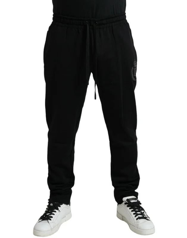 casual workout pants -Dolce & Gabbana Elegant  Cotton Jogger Men's Pants