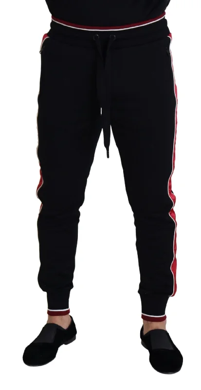 vintage style cargo pants -Dolce & Gabbana Elegant  Jogging Sweatpants with  Men's Detail