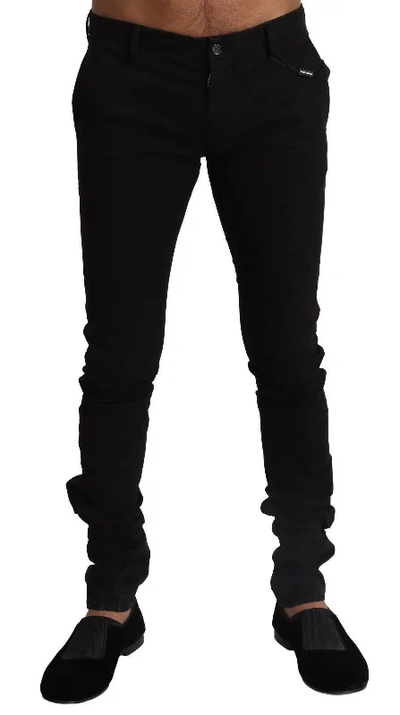 comfortable denim pants for men -Dolce & Gabbana Elegant Slim Fit Skinny Pants for Men's Men