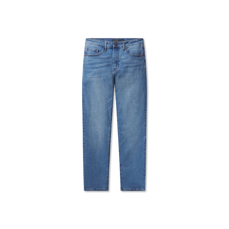 men's work cargo pants -Greenville Stretch Denim Jean - Light Blue