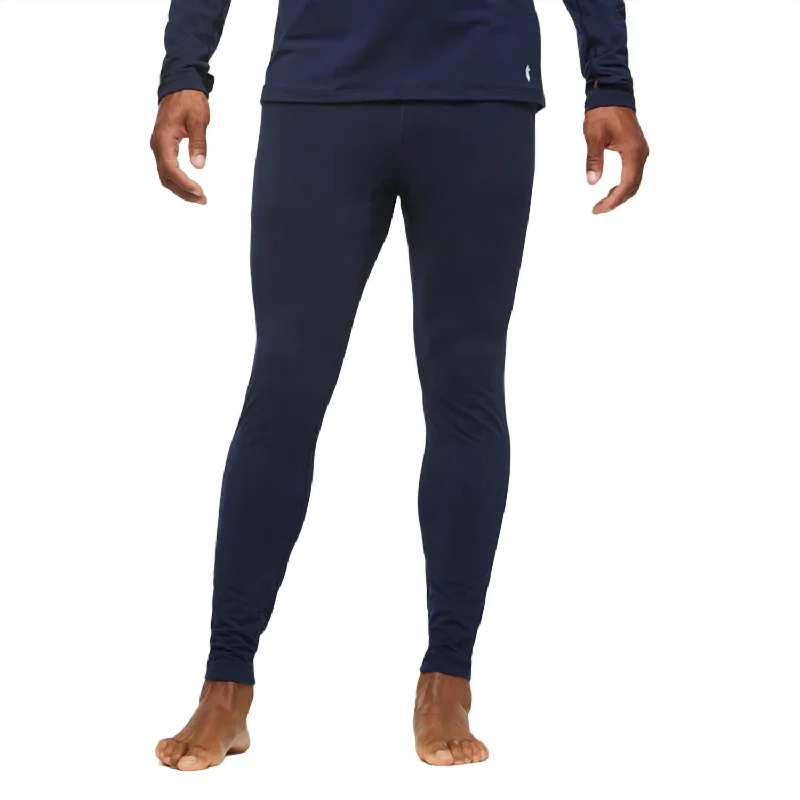 casual hiking pants for men -Men's Liso Baselayer Bottom In Maritime