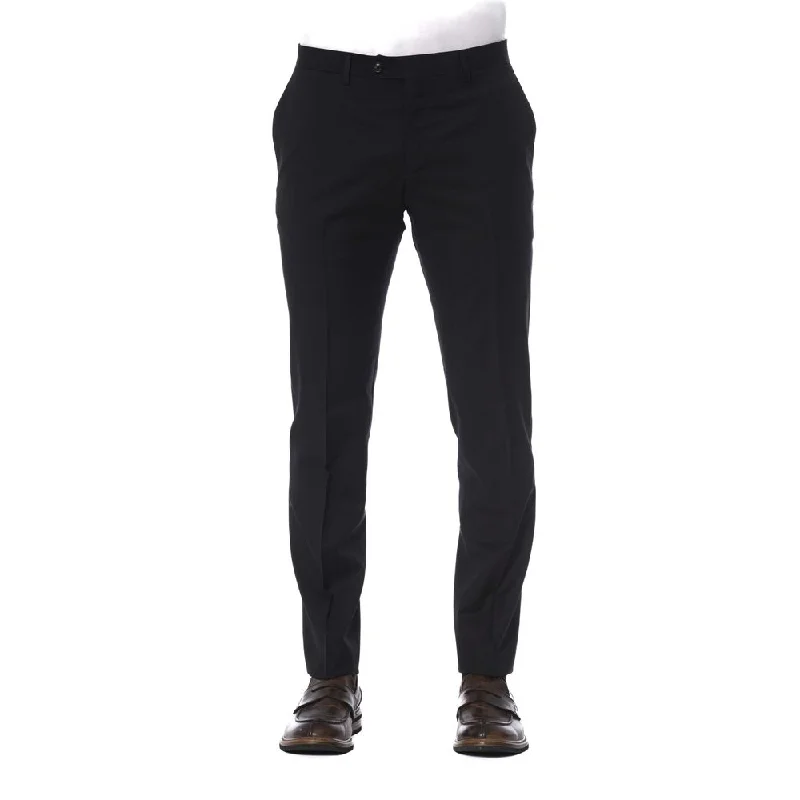 casual fit denim jeans -Trussardi Elegant  Wool Trousers for Men's Men