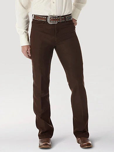 dressy chinos for men -Wrangler Men's Wrancher Chocolate Brown Pant